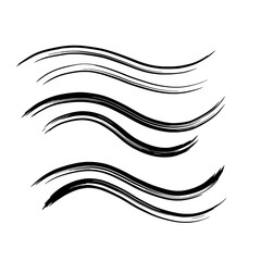 Fototapete - Brushstroke Elegance: Dynamic brushstrokes swirl across the canvas, each stroke a unique dance of ink, conveying artistic expression and movement.
