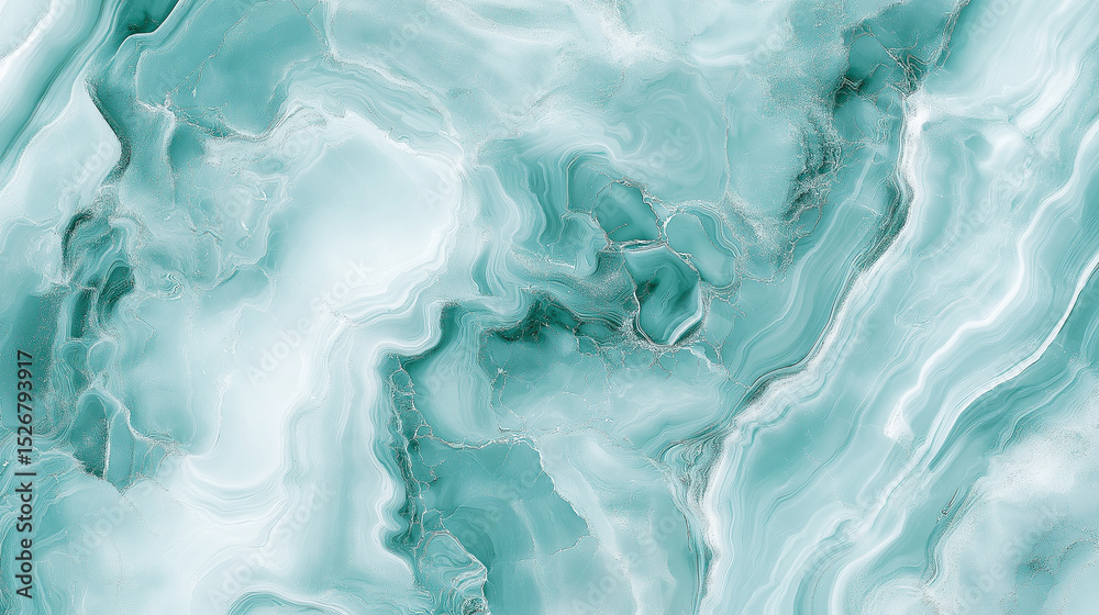 Elegant abstract teal and white swirling marble texture background for ...