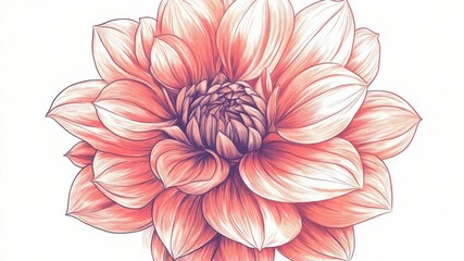 Aufkleber - A single flower sitting on a clean white background