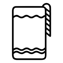Poster - Swimming Pool Outline Icon with Ladder and Water Waves