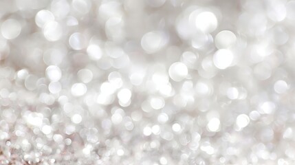 Poster - Shimmering silver backdrop featuring glowing circular bokeh, generating festive ambiance perfect for celebratory moments and special events