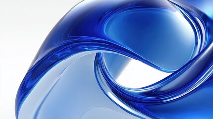 Poster - Fluid blue curves flowing dynamically, generating contemporary abstract background with seamless movement, representing creative innovation and modern graphic design concept