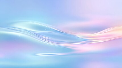 Poster - Soft pastel waves undulating across textured surface, generating sleek contemporary design backdrop with fluid color gradients and dynamic visual movement