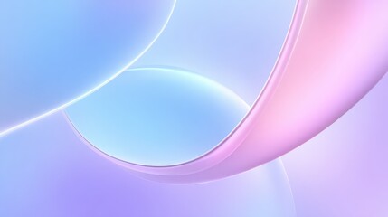 Poster - Pink and blue abstract shapes intertwining creating a smooth and modern background, perfect for websites, presentations, or any design project needing a touch of elegance