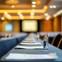 Poster - Soft Focus Business Conference - Gentle blur effect of a business conference or seminar setting.