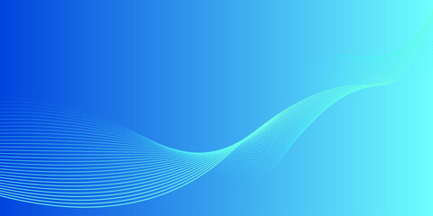 Wall Mural - abstract glowing wave lines on dark blue background. dynamic wave pattern. modern flowing wavy lines