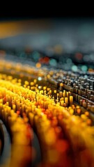 Fototapete - Abstract visualization of colorful data streams flowing dynamically, symbolizing digital transfer and information flow