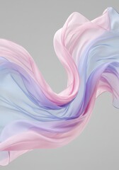 Poster - Pastel Silk Swirl Design - Flowing pastel silk, symbolizing grace, fluidity, elegance, serenity, and tranquility. A soft, dreamy