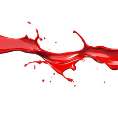 Aufkleber - Crimson paint explodes in a vibrant splash, isolated on transparent background