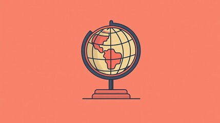 Poster - globe website icon vector symbol flat eps jpg app illustration , no logos, no brands