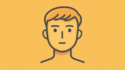 Poster - cool, face icon. Simple thin line, outline illustration of Emotion icons for UI and UX, website or mobile application illustration , no logos, no brands