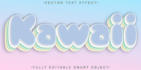 Poster -  Kawaii Pink Kids Girl Cute Manga Anime Fully Editable Smart Object Text Effect