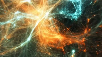 Poster - Exploring vibrant cosmic connections and glowing nebulas in the depths of space
