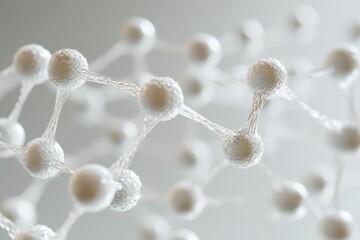 Poster - Complex network of connections over a DNA strand depicting intricate relationships in genetic structures, network of connections over dna strand spinning