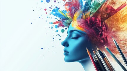 Poster - Innovative learning concepts online education graphic design abstract