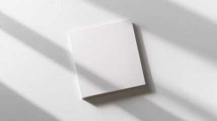 Poster - Blank white paper sheet on a plain white background with subtle shadows for a clean and minimal design