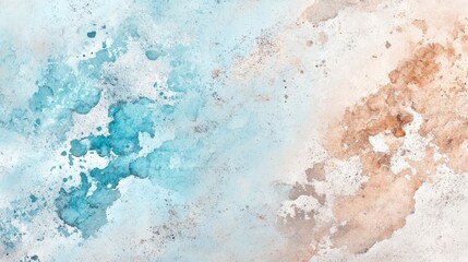Poster - Soft, pastel-toned watercolor splashes creating a gentle, airy texture, perfect for artistic and creative backgrounds