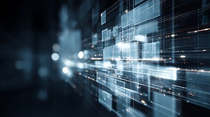 abstract digital data stream, futuristic technology background