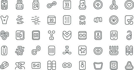 Aufkleber - diverse collection of modern minimalist black and white icon graphic designs