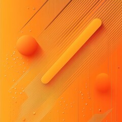 Poster - Orange modern abstract background with geometric shapes.