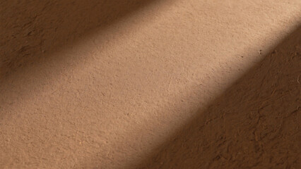 Poster - Light and shadow on textured brown surface