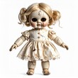 © Visioner - Disturbed Porcelain Doll in Worn White Dress