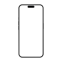 Aufkleber - Realistic smartphone mockup. Mobile phone vector with isolated on white background. Device front view. 3D mobile phone with shadow. Realistic, high quality smart phone mockup for ui ux presentation.