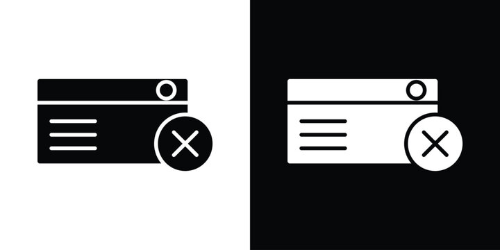 Credit limit icon in flat version on black and white background