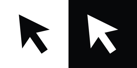 Leinwandbilder - Cursor icon in flat version on black and white background