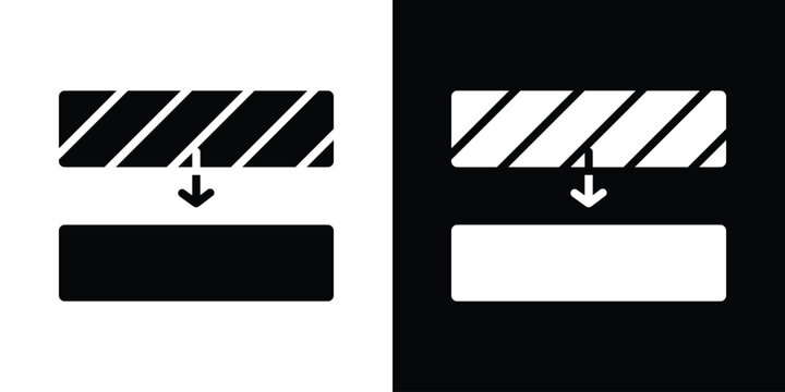 Diagram next icon in flat version on black and white background