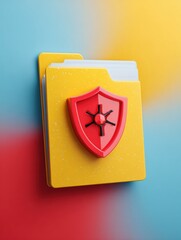Poster - Phishing Folder Highlighted by Antivirus Scanner Showcasing Security Measures Against Online Threats