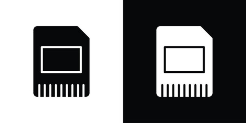 Leinwandbilder - Memory icon in flat version on black and white background