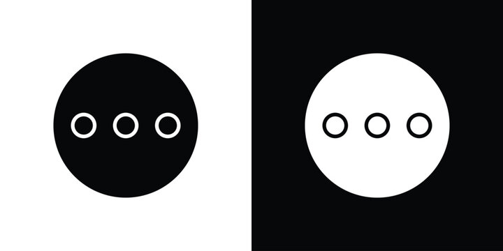 More icon in flat version on black and white background
