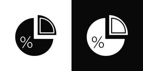 Poster - Ratio icon in flat version on black and white background