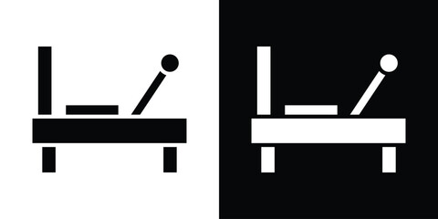 Fototapete - Reformer icon in flat version on black and white background