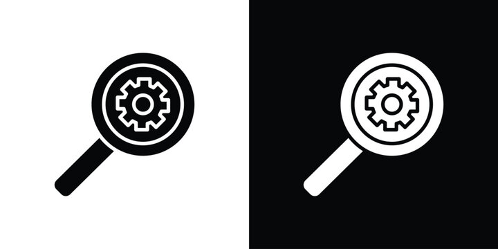 Resource icon in flat version on black and white background