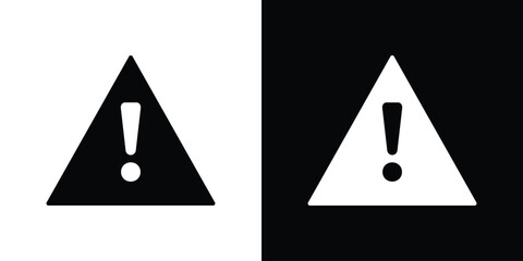 Poster - Risk icon in flat version on black and white background