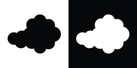 Poster - Smoke icon in flat version on black and white background