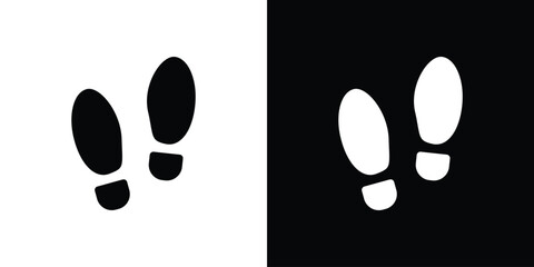 Aufkleber - Soles icon in flat version on black and white background