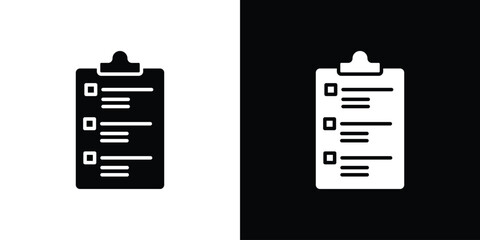 Fototapete - Survey icon in flat version on black and white background