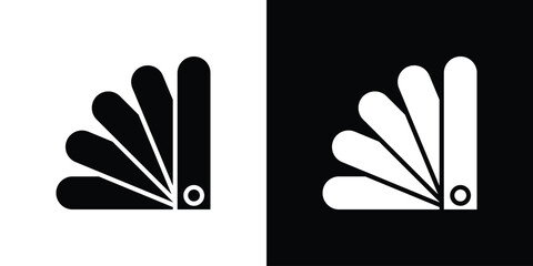 Fototapete - Swatchbook icon in flat version on black and white background