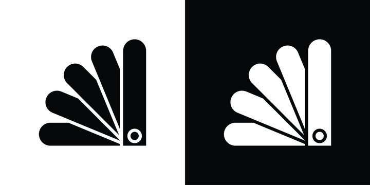 Swatchbook icon in flat version on black and white background