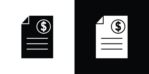 Fototapete - Tax icon in flat version on black and white background