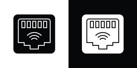 Fototapete - TCP icon in flat version on black and white background