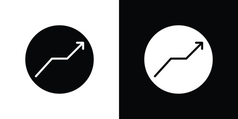 Aufkleber - Trend Arrow icon in flat version on black and white background