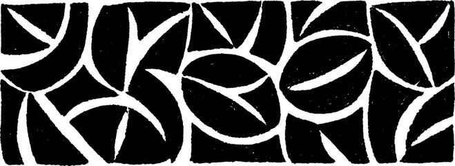 Poster - Neo folk art style mosaic tile pattern design for creative projects