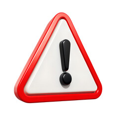 Fototapete - 3D Warning Caution icon sign symbol isolated on purple background. Error alert safety concept.3d Minimal exclamation mark or attention warning icon. beware, watch out, be careful, danger. 3d render.