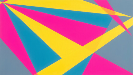 Poster - Abstract geometric design vibrant colors bold shapes