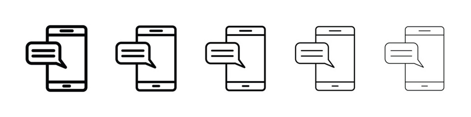 Text message icon vector collection. EPS 10