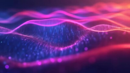 Poster - Abstract flowing light waves